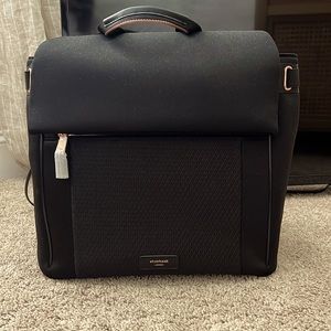 NWT STORKSAK ST. JAMES SCUBA black diaper bag backpack